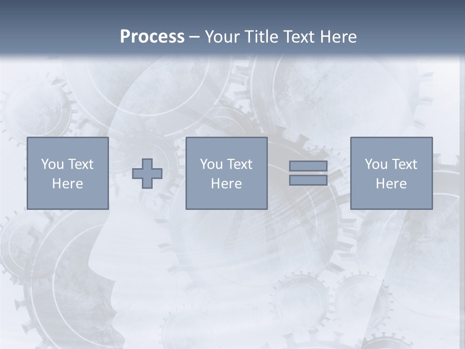 A Powerpoint Presentation With Gears On It PowerPoint Template