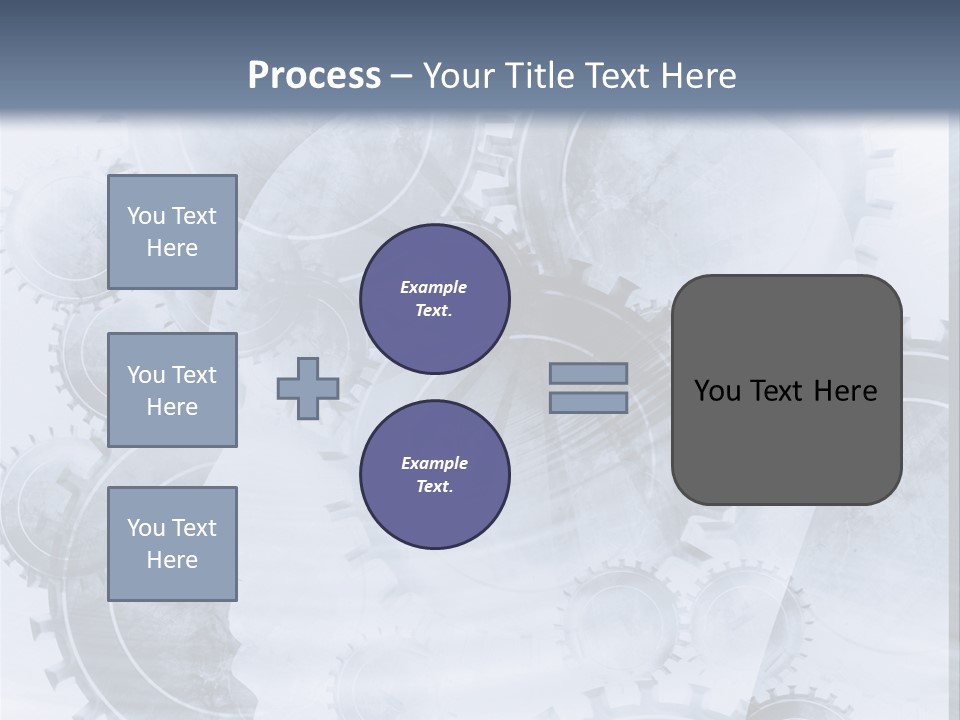 A Powerpoint Presentation With Gears On It PowerPoint Template