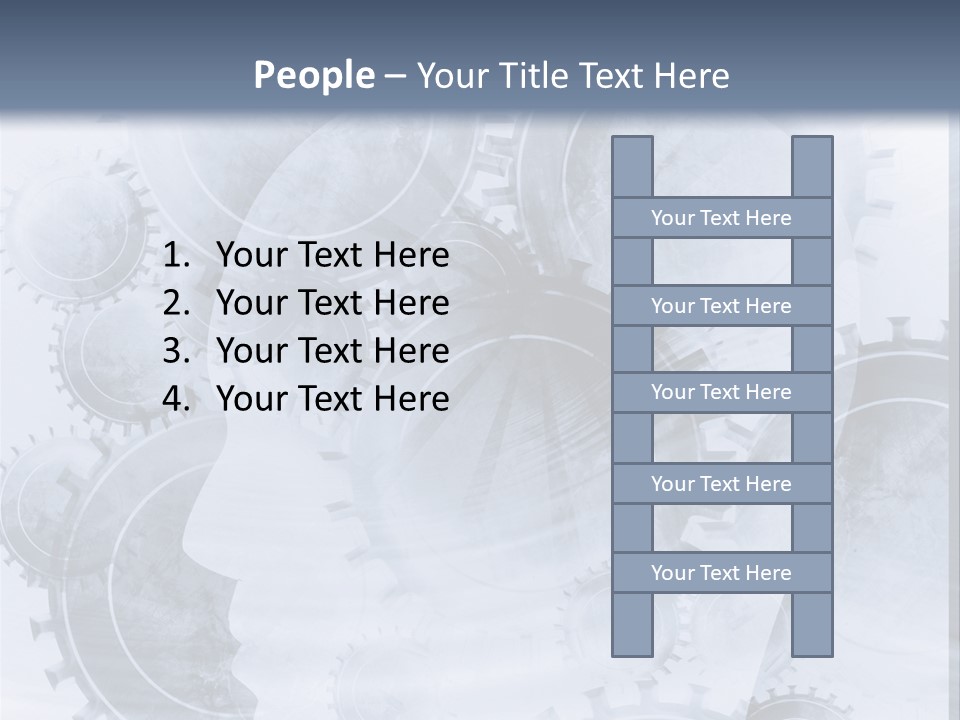 A Powerpoint Presentation With Gears On It PowerPoint Template