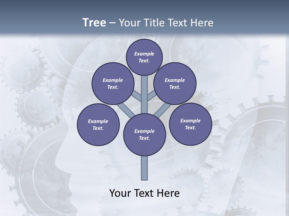 A Powerpoint Presentation With Gears On It PowerPoint Template