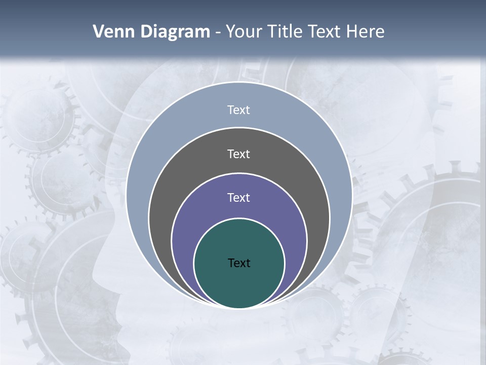 A Powerpoint Presentation With Gears On It PowerPoint Template