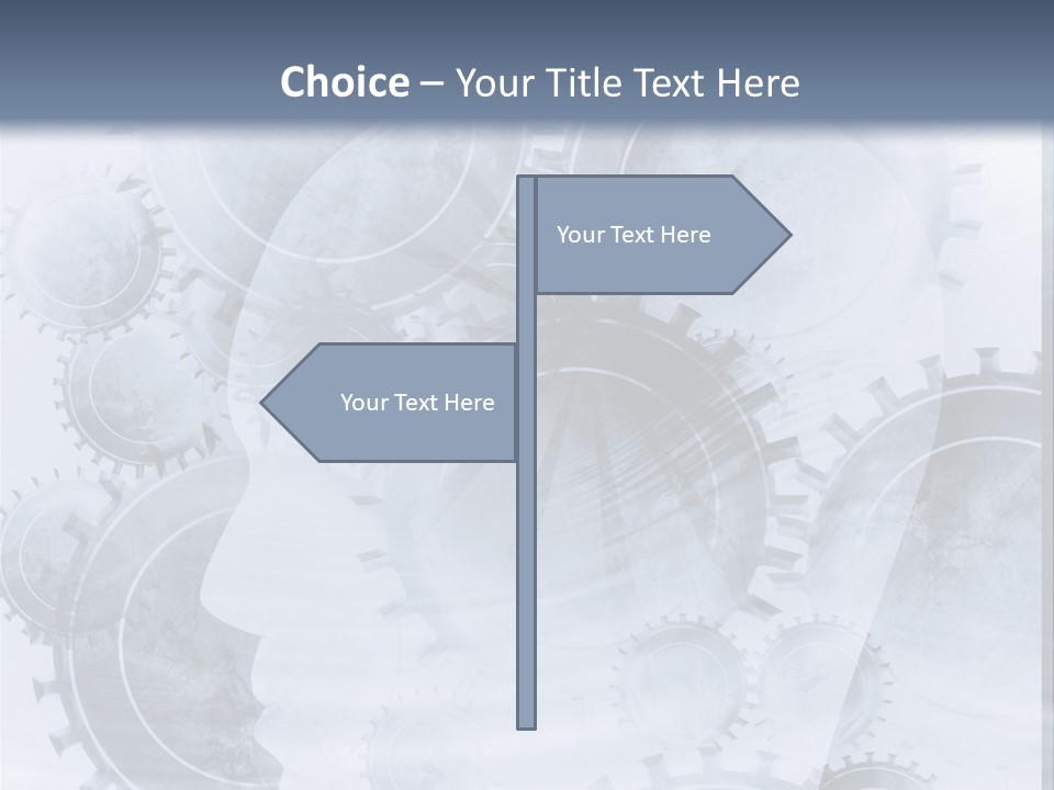 A Powerpoint Presentation With Gears On It PowerPoint Template