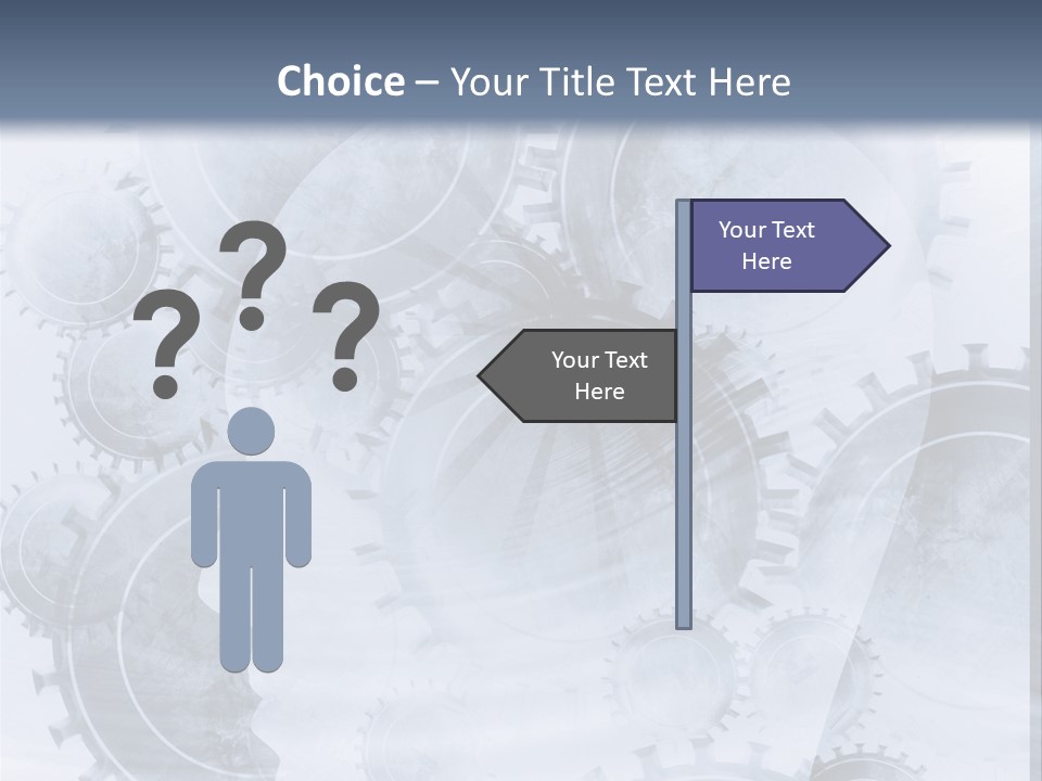 A Powerpoint Presentation With Gears On It PowerPoint Template