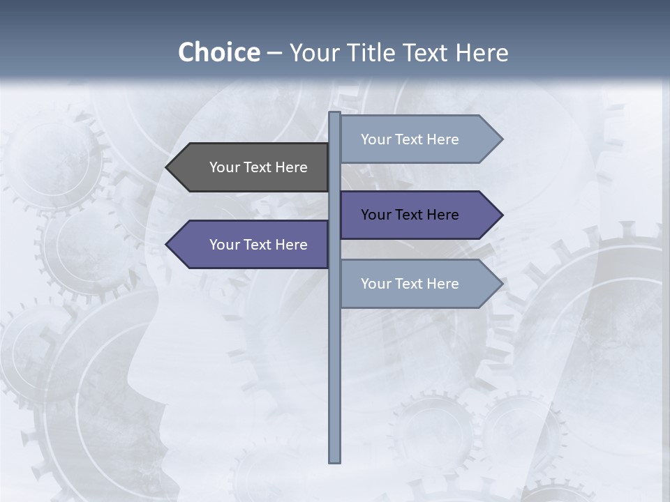A Powerpoint Presentation With Gears On It PowerPoint Template
