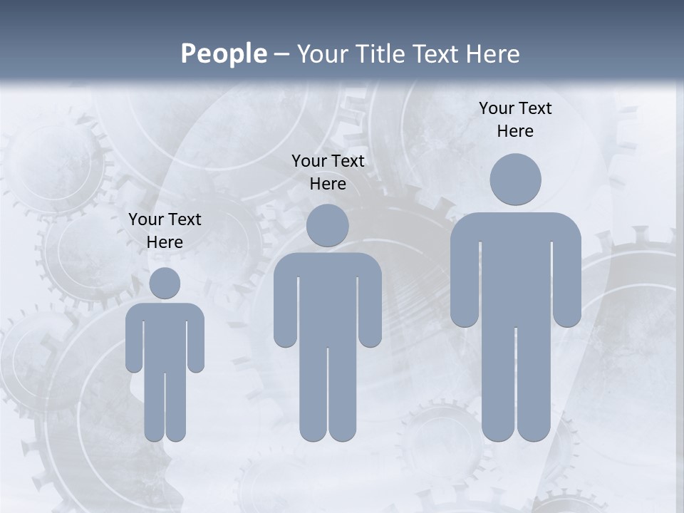 A Powerpoint Presentation With Gears On It PowerPoint Template