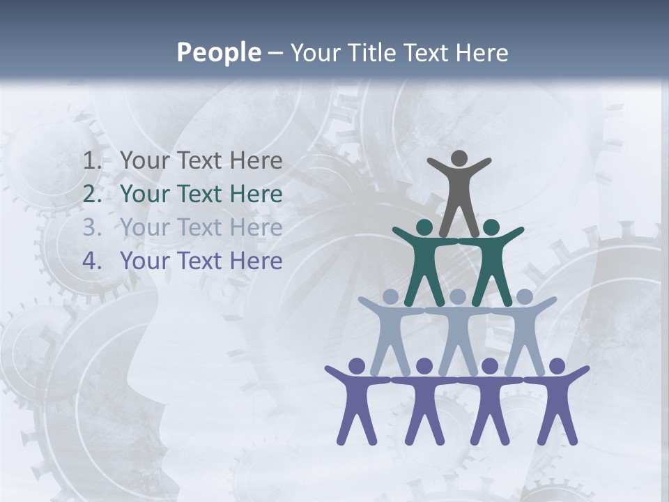 A Powerpoint Presentation With Gears On It PowerPoint Template