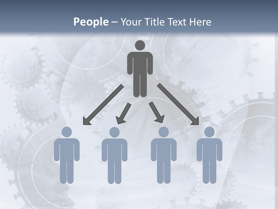 A Powerpoint Presentation With Gears On It PowerPoint Template