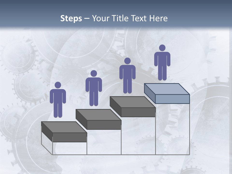 A Powerpoint Presentation With Gears On It PowerPoint Template