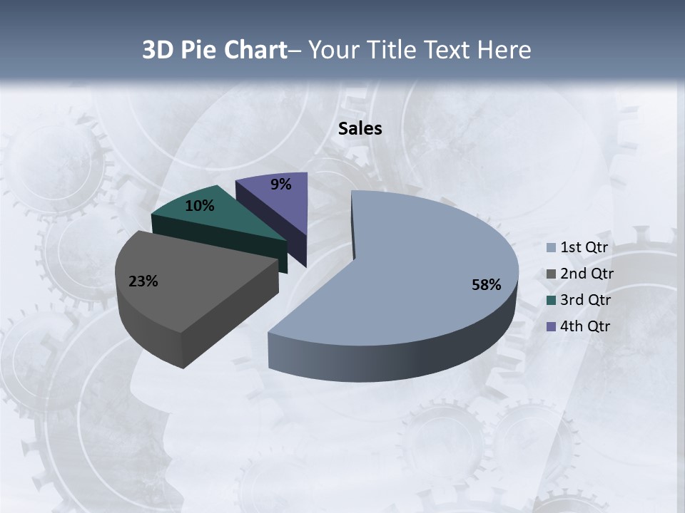 A Powerpoint Presentation With Gears On It PowerPoint Template