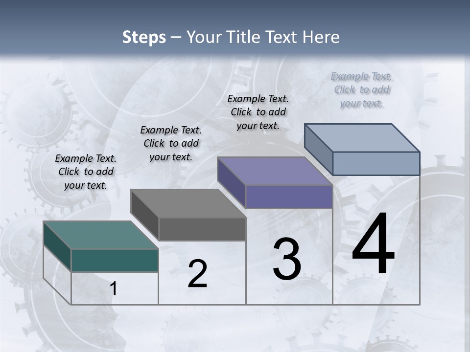 A Powerpoint Presentation With Gears On It PowerPoint Template