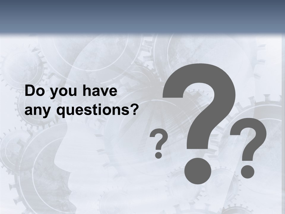 A Powerpoint Presentation With Gears On It PowerPoint Template