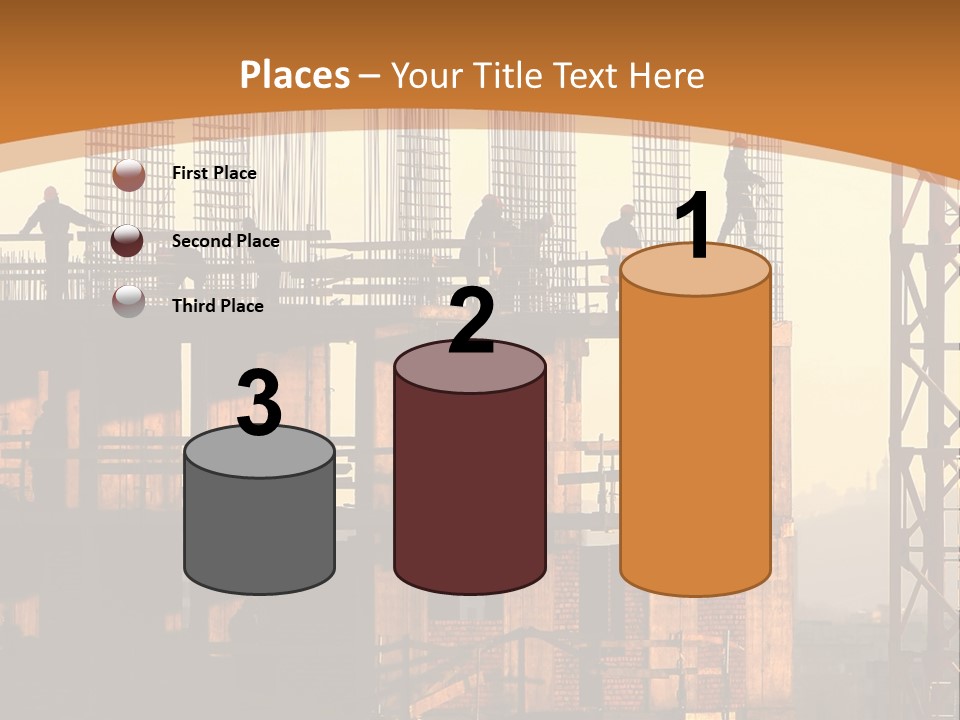 A Group Of People Standing On Top Of A Building Under Construction PowerPoint Template