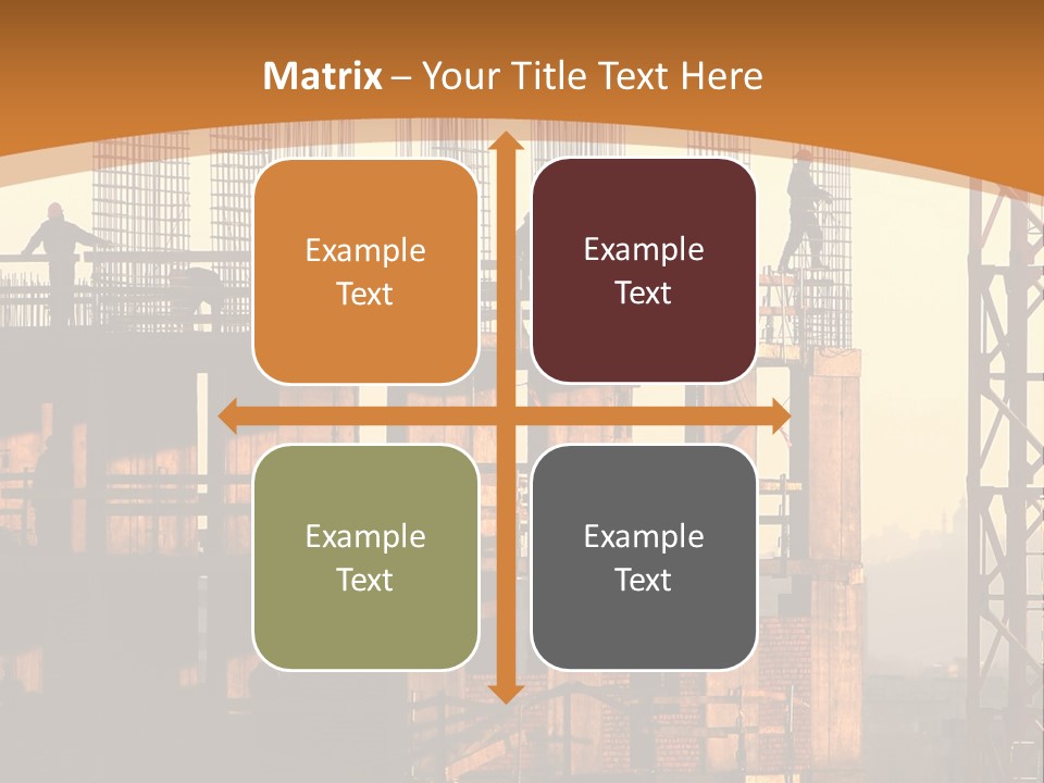 A Group Of People Standing On Top Of A Building Under Construction PowerPoint Template