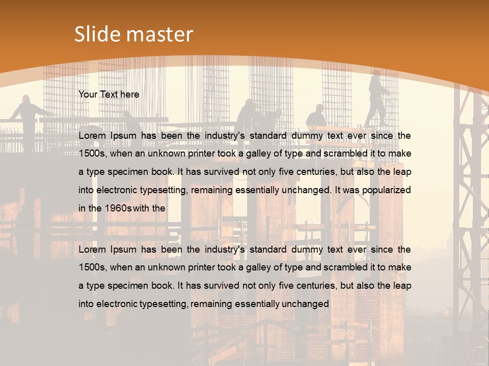 A Group Of People Standing On Top Of A Building Under Construction PowerPoint Template