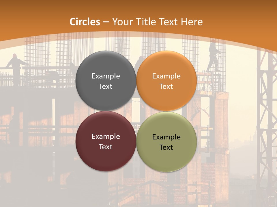 A Group Of People Standing On Top Of A Building Under Construction PowerPoint Template