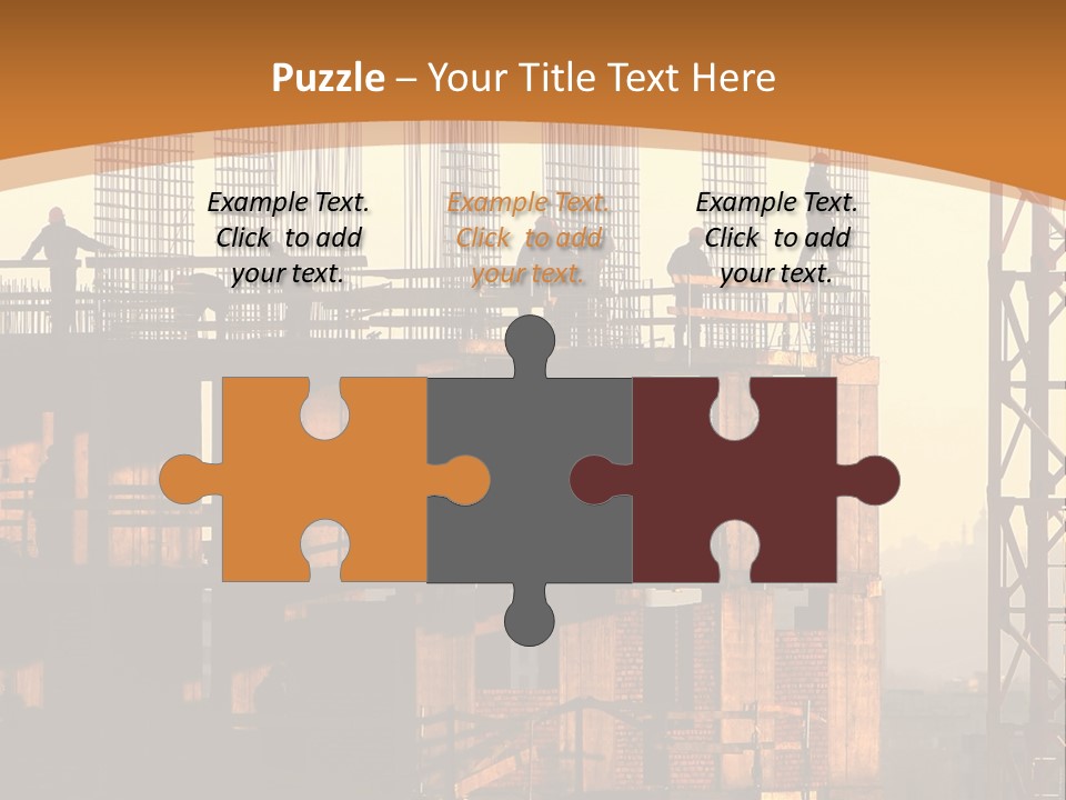 A Group Of People Standing On Top Of A Building Under Construction PowerPoint Template