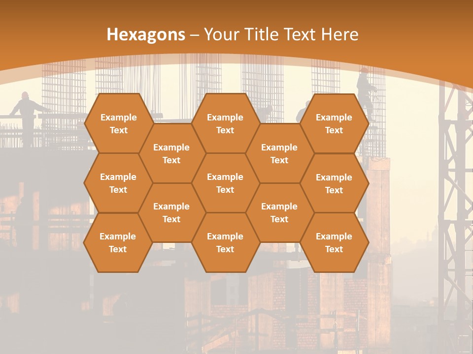 A Group Of People Standing On Top Of A Building Under Construction PowerPoint Template