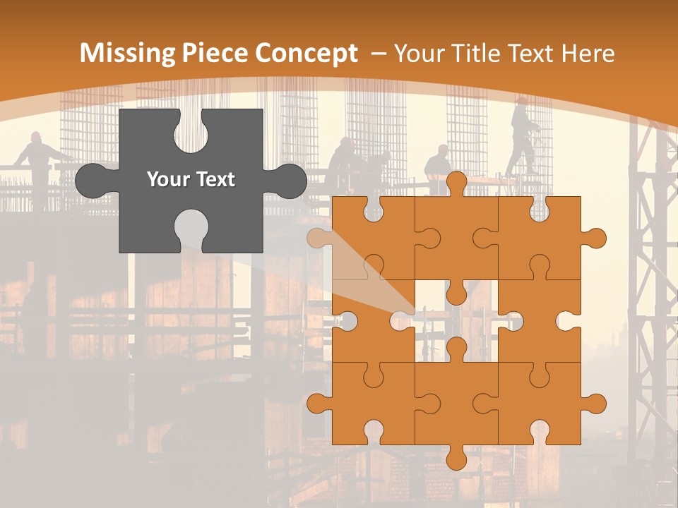 A Group Of People Standing On Top Of A Building Under Construction PowerPoint Template