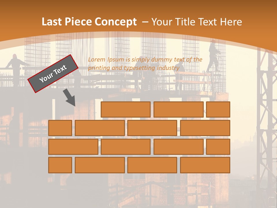 A Group Of People Standing On Top Of A Building Under Construction PowerPoint Template