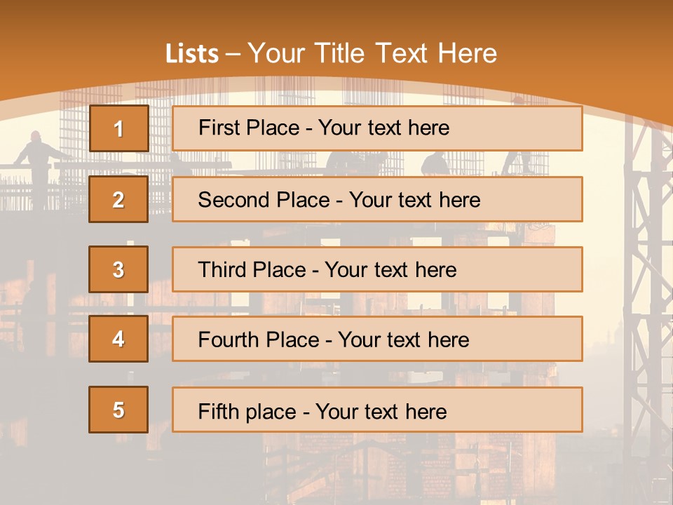 A Group Of People Standing On Top Of A Building Under Construction PowerPoint Template