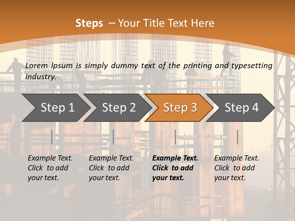 A Group Of People Standing On Top Of A Building Under Construction PowerPoint Template