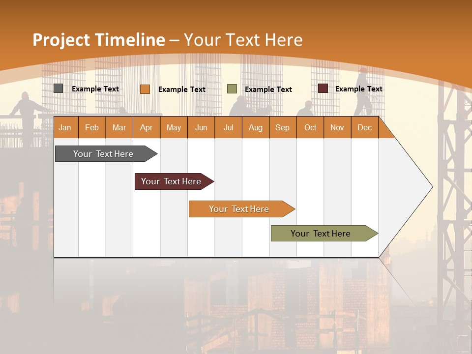 A Group Of People Standing On Top Of A Building Under Construction PowerPoint Template
