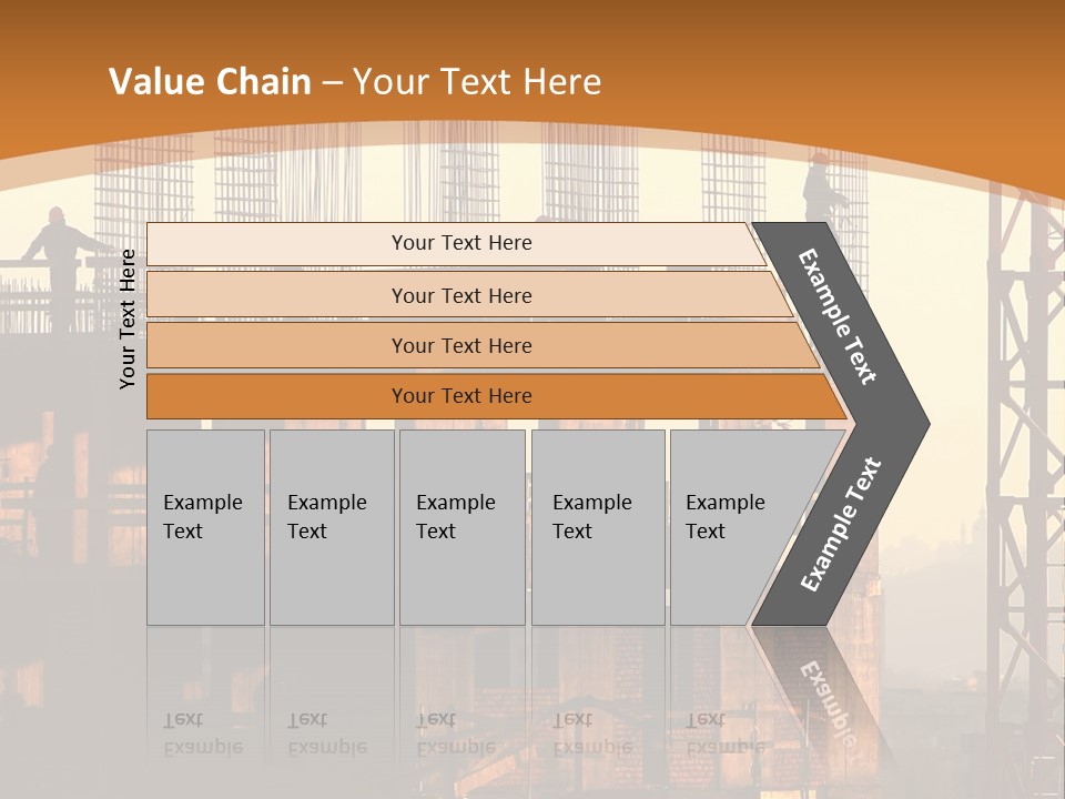 A Group Of People Standing On Top Of A Building Under Construction PowerPoint Template