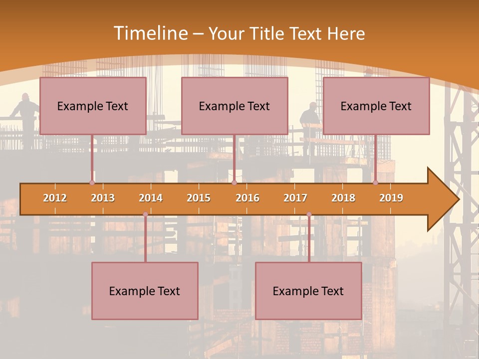 A Group Of People Standing On Top Of A Building Under Construction PowerPoint Template