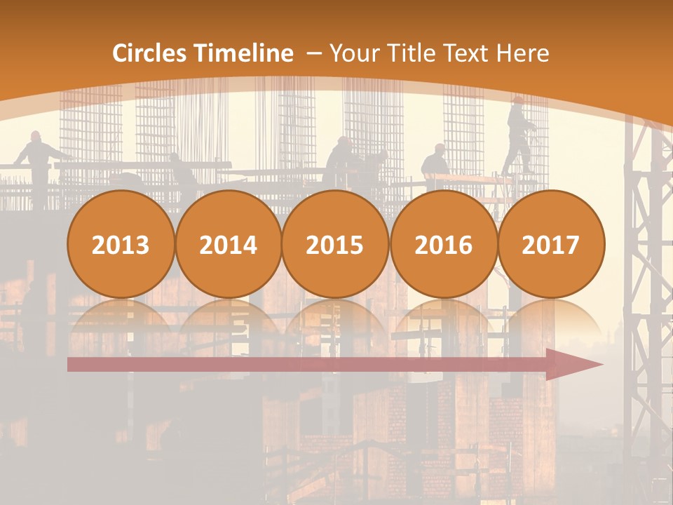 A Group Of People Standing On Top Of A Building Under Construction PowerPoint Template