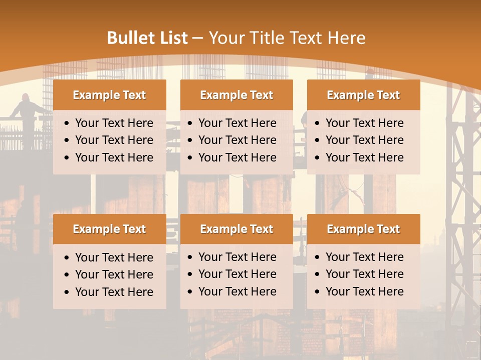 A Group Of People Standing On Top Of A Building Under Construction PowerPoint Template