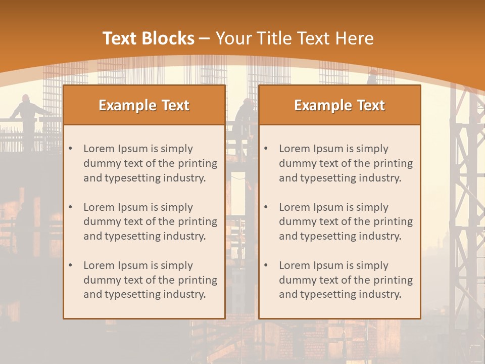A Group Of People Standing On Top Of A Building Under Construction PowerPoint Template