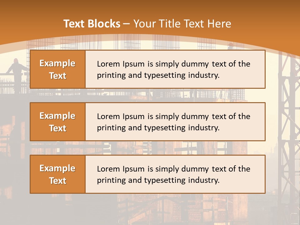 A Group Of People Standing On Top Of A Building Under Construction PowerPoint Template