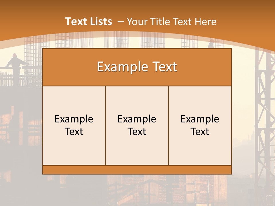 A Group Of People Standing On Top Of A Building Under Construction PowerPoint Template