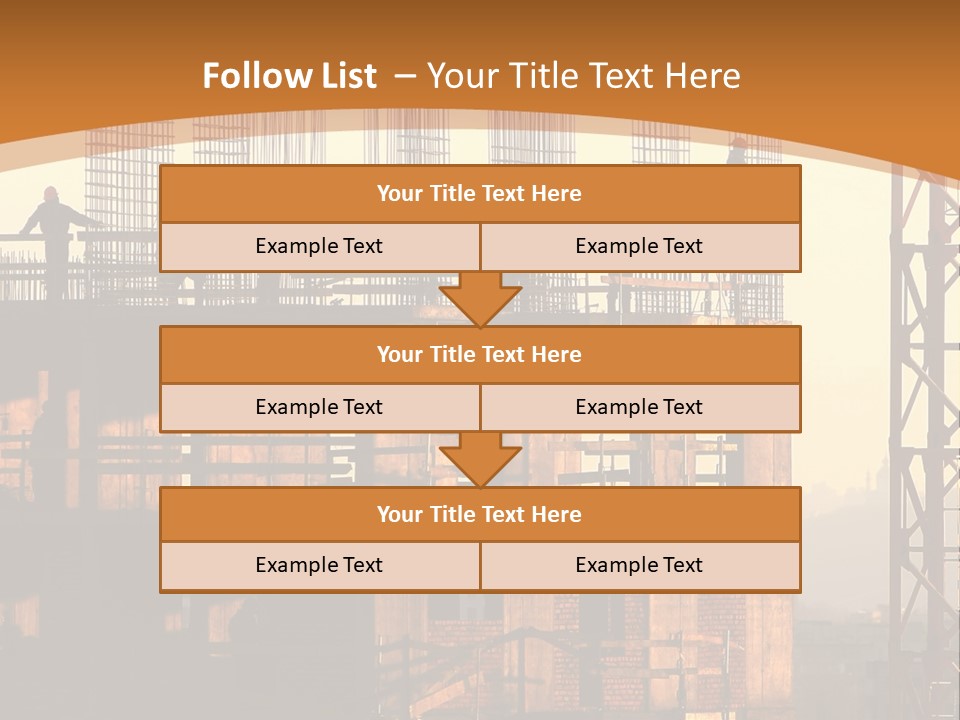 A Group Of People Standing On Top Of A Building Under Construction PowerPoint Template
