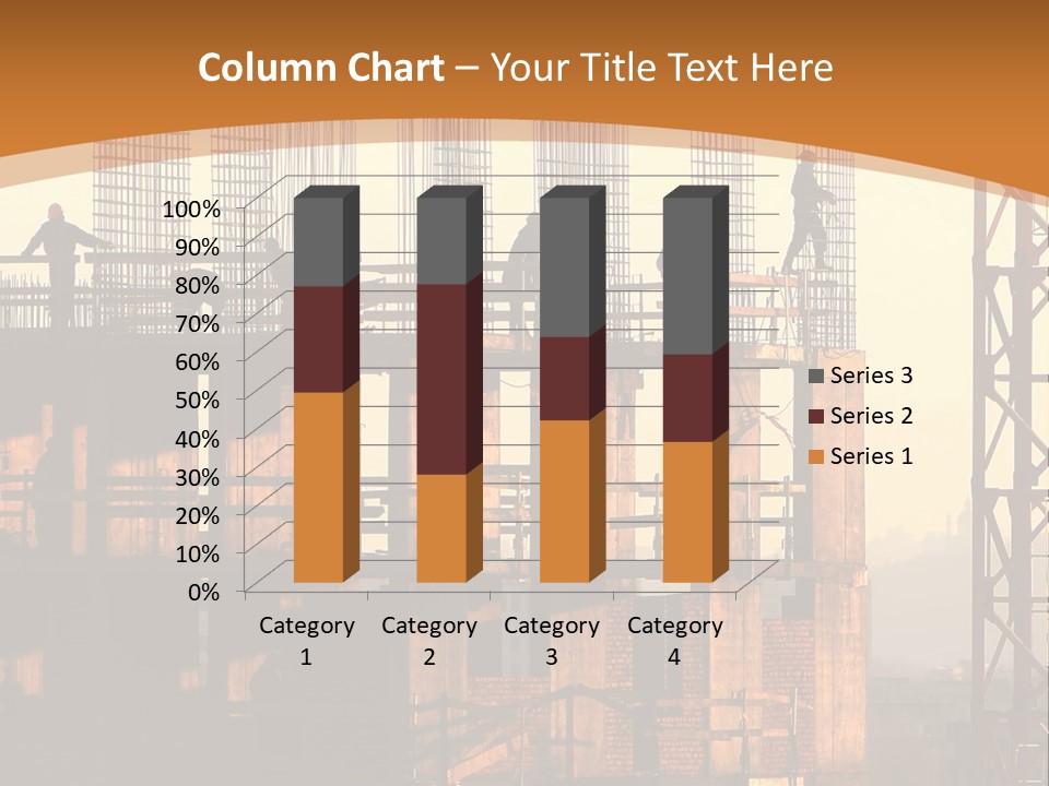 A Group Of People Standing On Top Of A Building Under Construction PowerPoint Template