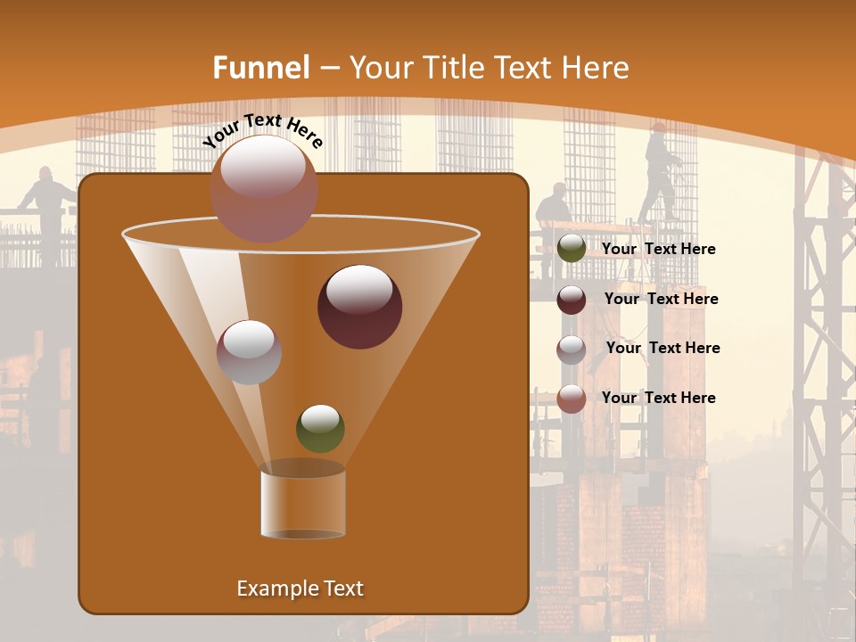 A Group Of People Standing On Top Of A Building Under Construction PowerPoint Template