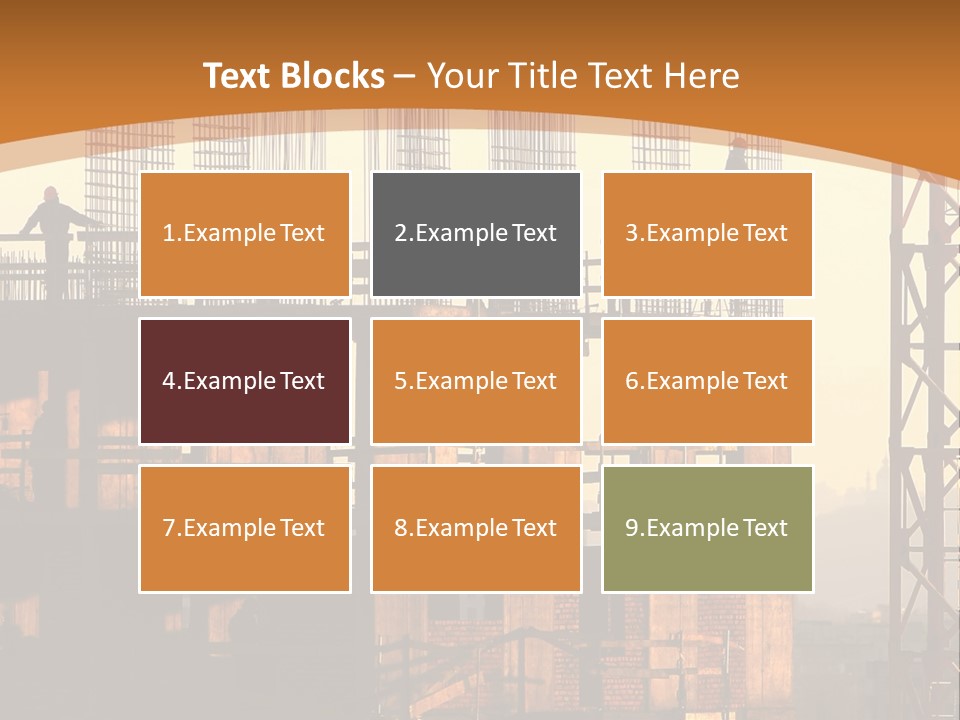 A Group Of People Standing On Top Of A Building Under Construction PowerPoint Template