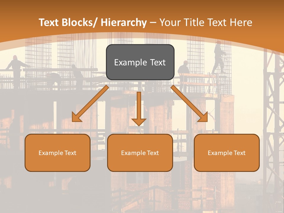 A Group Of People Standing On Top Of A Building Under Construction PowerPoint Template