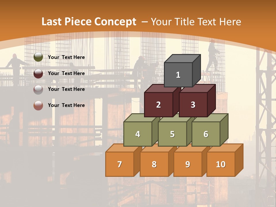 A Group Of People Standing On Top Of A Building Under Construction PowerPoint Template