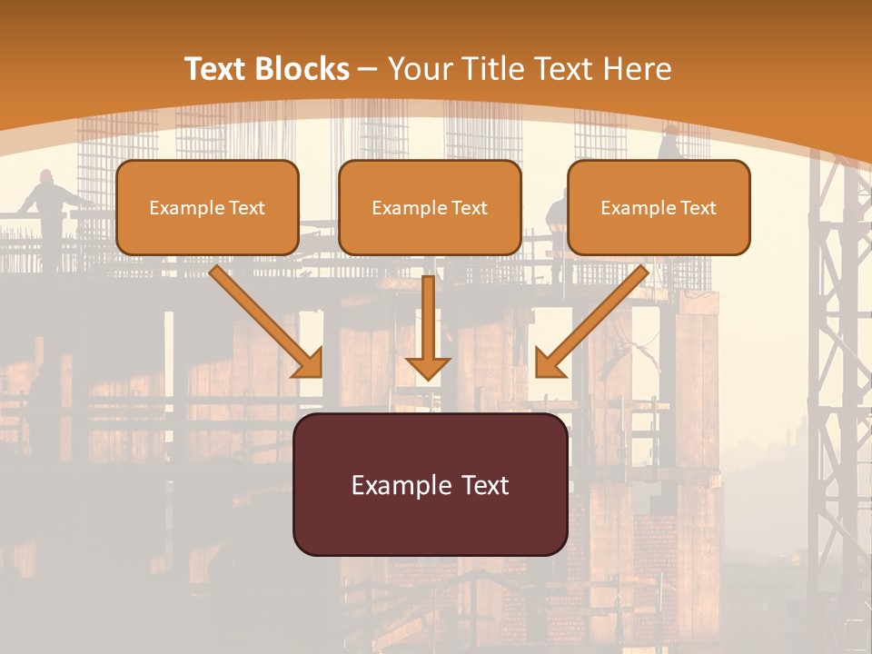 A Group Of People Standing On Top Of A Building Under Construction PowerPoint Template
