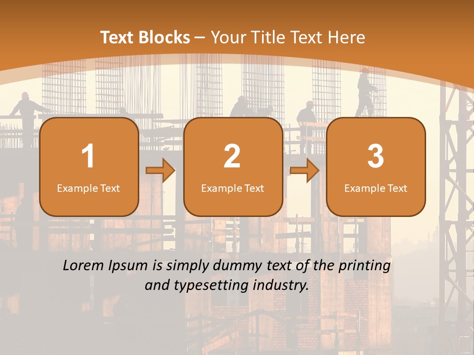 A Group Of People Standing On Top Of A Building Under Construction PowerPoint Template