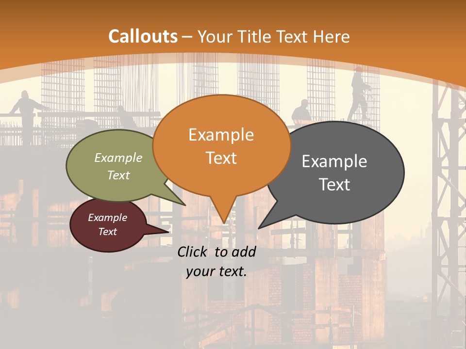 A Group Of People Standing On Top Of A Building Under Construction PowerPoint Template