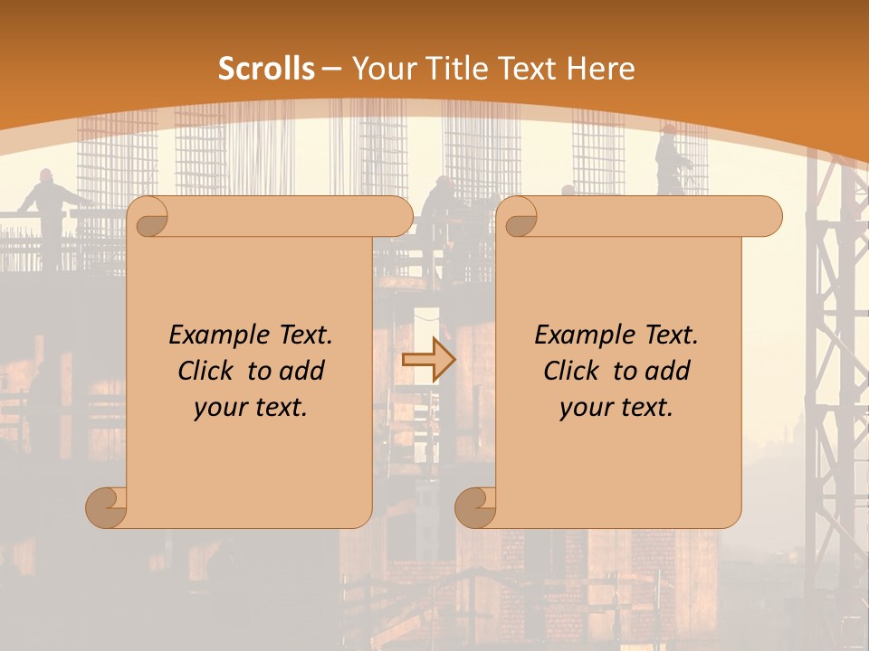 A Group Of People Standing On Top Of A Building Under Construction PowerPoint Template