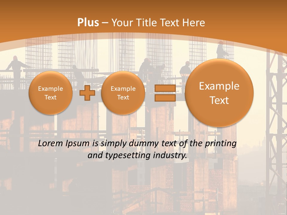 A Group Of People Standing On Top Of A Building Under Construction PowerPoint Template