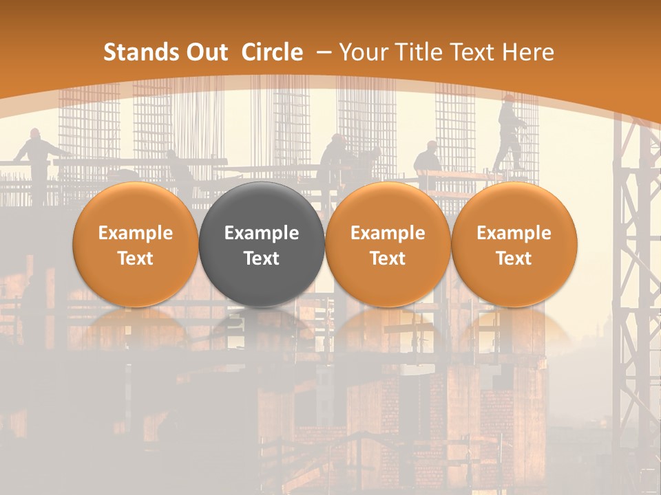 A Group Of People Standing On Top Of A Building Under Construction PowerPoint Template