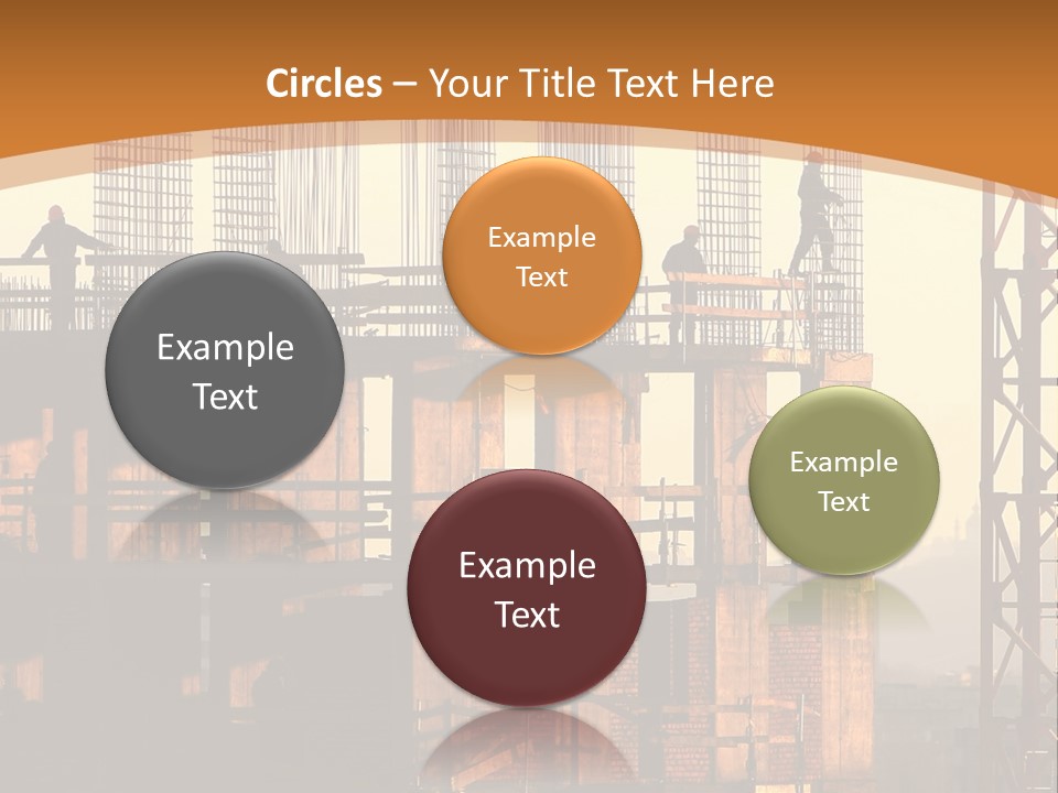 A Group Of People Standing On Top Of A Building Under Construction PowerPoint Template