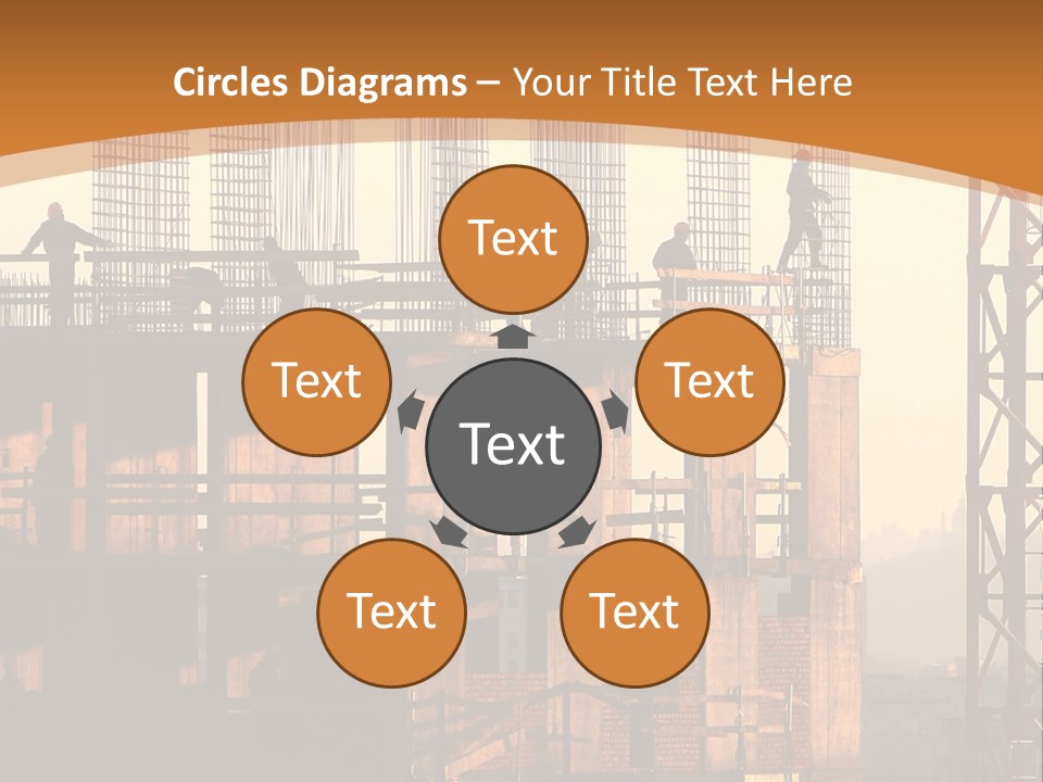 A Group Of People Standing On Top Of A Building Under Construction PowerPoint Template