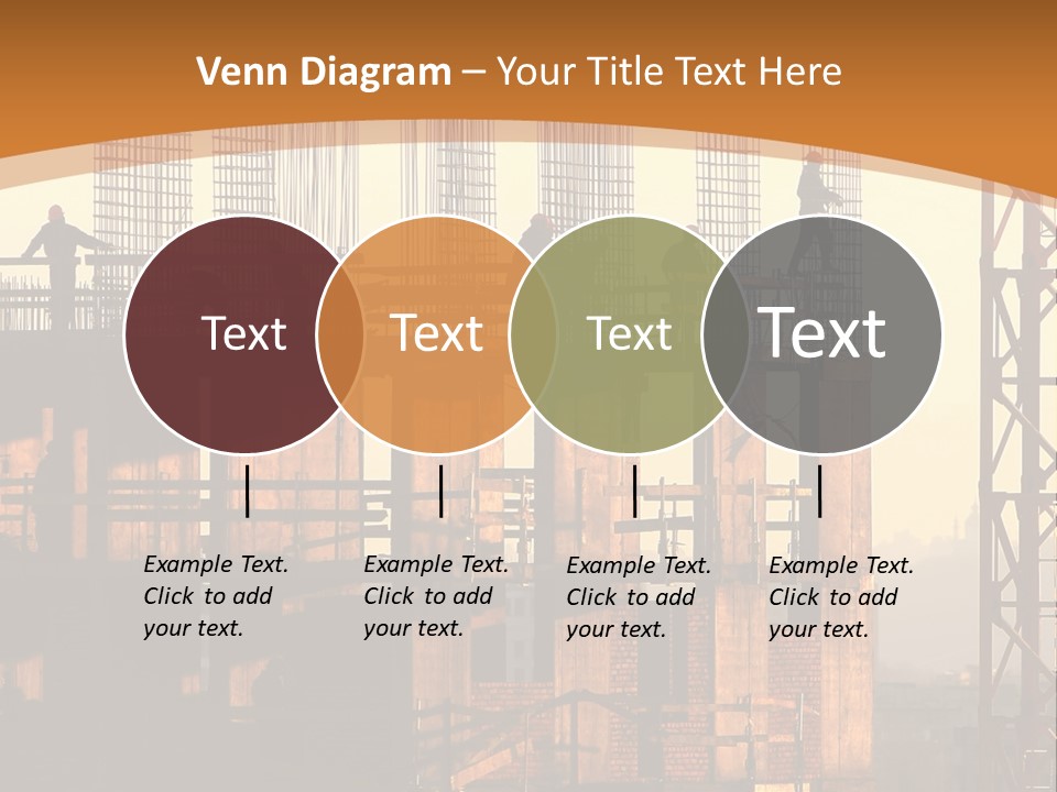 A Group Of People Standing On Top Of A Building Under Construction PowerPoint Template