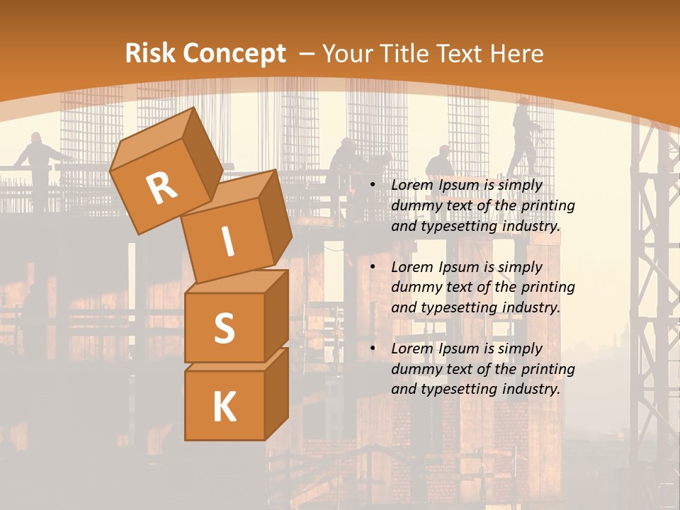 A Group Of People Standing On Top Of A Building Under Construction PowerPoint Template