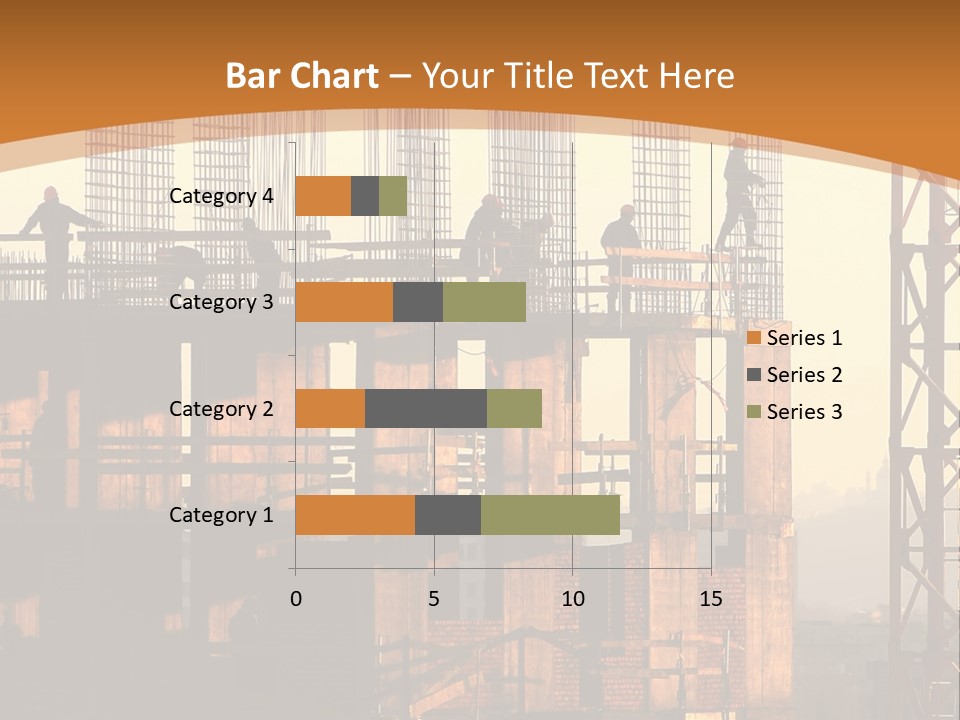 A Group Of People Standing On Top Of A Building Under Construction PowerPoint Template